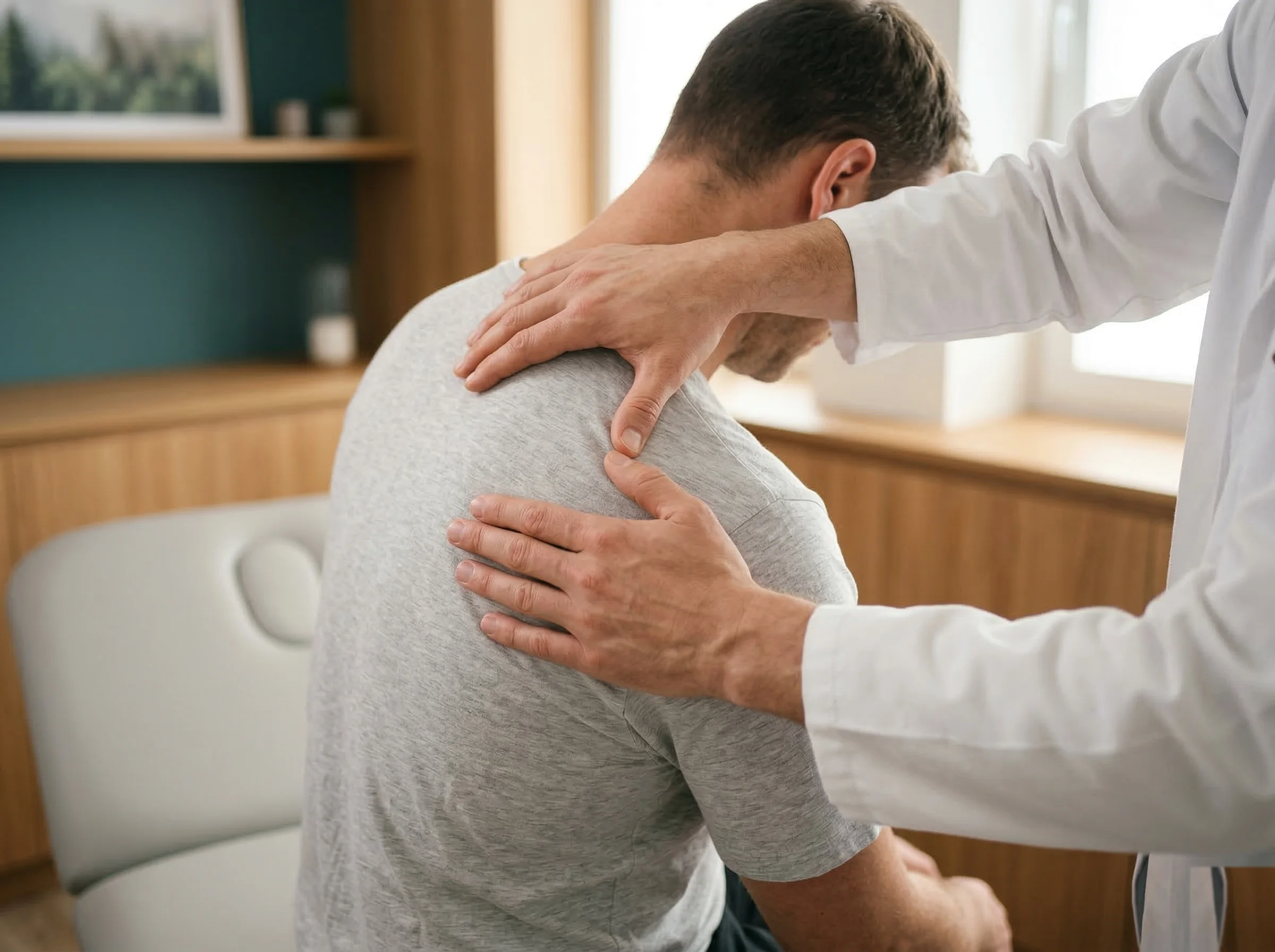 Manuelle Schmerztherapie an Schulter und Nacken